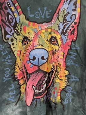 The Mountain Dean Russo Tie Dye Dog T Shirt Size Medium